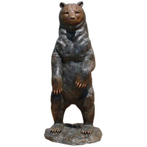 Life Size Bronze Standing Black Bear Sculpture lasting beauty sculptures